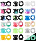 40pcs Silicone Ear Gauges Flexible Ear Tunnels Gauges Soft Mixcolor-0g 8mm 