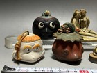 Japanese Vtg Clay Kappa Yokai Figurine Figure Statue Dorei Bell Toothpick Holder