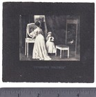 Rare C 1900 Johnsons Baby Powder Toilet  finishing Touches  Old Photo Trade Card