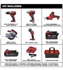 New -milwaukee M18 18v 4-tool Combo Kit Drill impact hackzall circ Saw 2 Bat chg