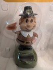 3 Solar Powered Dancing Turkey Pilgrims Thanksgiving Fall Decor Bobble Head Nip