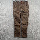 Dickies Carpenter Pants Mens 32x32 Fit 33x32 Brown Flex Canvas Slim Taper Work