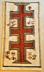 Vintage South American Woven Wool Tribal Wall Hanging Tapestry 49x27 5  Cross