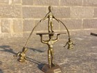 Antique Indian Gymnast Balancing Toy Brass Metal Collectors Executive Desk Toy 