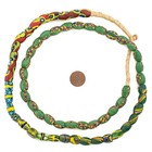 Semi-matching Oval Antique Venetian African Millefiori Trade Beads  16603 10mm