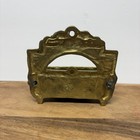 Antique Art Nouveau French Brass Business Card Holder Matches Holder