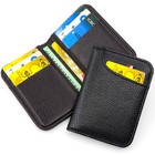 Front Pocket Minimalist Card Case Slim Wallet For Men Women Bifold Leather Purse