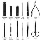 12pcs Manicure Set Pedicure Tools And Nail Clippers Professional Stainless Steel