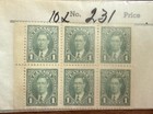 Canada  Scott 231b   -  Mint  Nh 10 Stamps