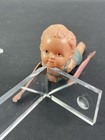Vintage Mechanical Wind Up Small Celluloid Toy Swimming Swimmer Girl Doll Japan