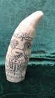 Scrimshaw  Whale Tooth Resin Reproduction  ship Susan  Bald Eagle Very Nice