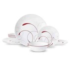 Corelle 12 Piece Vitrelle Glass Splendor Round Dinnerware Set Service For 4