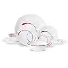 Corelle 24 Piece Vitrelle Glass Splendor Round Dinnerware Set Service For 8