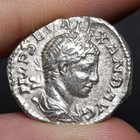 Severus Alexander Antioch Denarius 222ad Ancient Roman Empire Silver Coin Mars