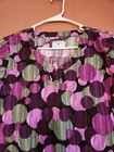 Nurse Mates Size Medium Women s Purple gray Colorful Scrub Top