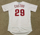 Rodolfo Castro  29 Philadelphia Phillies 2023 Nike Home White Game Worn Jersey