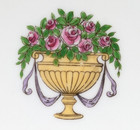 Antique Mintons Porcelain 12  Cabinet Plate W sterling Silver Rim  C 1891-1902