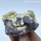 Natural Purple Edge Fluorite Mineral Specimen Raw Stones Healing Quartz Crystal