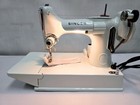 Free Shipping 1964 White Singer Featherweight 221k Sewing Machine Blue Case Rare