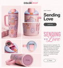 Owala Sending Love 40oz Tumbler Stainless Steel Insulated Travel Mug Handle