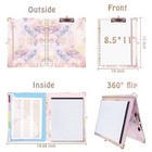  Clipboard Folio With Refillable Notepad For Letter Size  11  X 8 5    5 