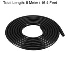 T-slot Mount Weatherstrip Seal 7mm Bulb Bubble For 5mm Slot 5 Meter Black
