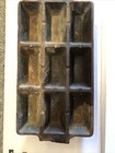 Late 1800 s Heavy Cast Iron Silver Bar Mold -  9  Bars Rare
