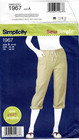 Simplicity Sewing Pattern Misses  Cropped Pants Sizes 10  12  14  16  18  20 22