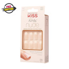 Kiss Salon Acrylic French Nude Natural Nails  Medium Length  Ultra-smooth