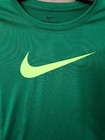 Nike Dri Fit Training Shirt Youth Boys Xl Green Long Sleeve Swoosh Logo New