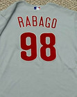 Rabago Size 48  98 2022 Philadelphia Phillies Gray Game Used Jersey Issued Mlb