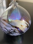 Hand Blown Glass Ornament Witches Ball Sun Catcher Gazing 5 5  Multicolor Nwot
