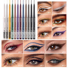 12 Color Gel Eyeliner Pencil Set Waterproof Matte Shimmer Metallic Makeup