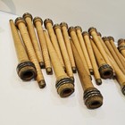 Wood Bobbins Spools Wooden Industrial Style Spindles 8 75  Wooden Quills Lot 33