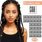 50 Pcs Black Dreadlock Beads Metal Hair Cuffs Adjustable Braid Rings Beard Clips