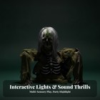 Hanging Skeleton Undead Glowing Eyes Motion Sound Undead Skeleton Long Gray