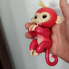 Fingerlings Bella Pink Monkey Interactive Baby Pet Toy Yellow Hair Wowwee Works 