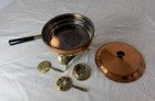 Vintage Copper Chafing Dish Buffet Server With Stand And Burner