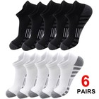 6 Pairs Mens Plain Solid Cotton Sports Ankle Athletic Socks Low Cut Size 9-12 Us
