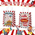 Hapibidesign Carnival Party Favor Bags  24 Pack Circus Goodie Bags With Handl   