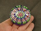 Perthshire 11 Spoke Concentric Millefiori Paperweight 2 1 2 In  Tucson Estate