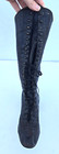 Antique 1890 s Women s Victorian High Lace button-up Black Leather Boots 