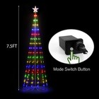 7 5ft Led Outdoor Christmas Cone Tree W lights 8 Modes For Xmas Yard Porch Decor
