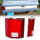Tail Lights Lamps W chrome Left   Right For 73-91 Chevrolet C10 K10 Gmc Sierra