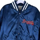 Vintage Genuine Merchandise Atlanta Braves Kid 90s Satin Bomber Jacket Small Mlb