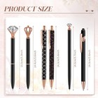 6 Pcs Ballpoint Pens Set Metal Crystal Diamond Pen For Journaling Glitter Pretty