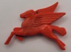Vintage Mobile Oil Socony Vacuum Pegasus Advertising Red Charm 1  X 3 4 