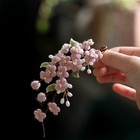 Pink Plum Blossom Hair Clip Chinese Style Hanfu Qipao Side Hair Accessory