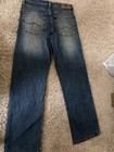 Wrangler Men   s Relaxed Fit Bootcut Blue Medium Wash Denim Jeans 5-pocket Logo
