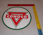 Vintage Conoco Royal 11 3 4  Porcelain Metal Marland Gasoline  Standard Oil Sign
